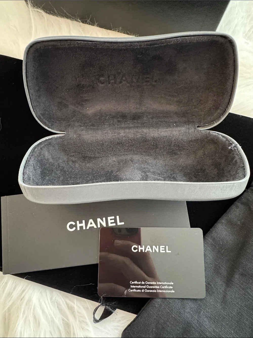 CHANEL Authentic 4208 Silver/Gray Polarized Cat-Eye Sunglasses